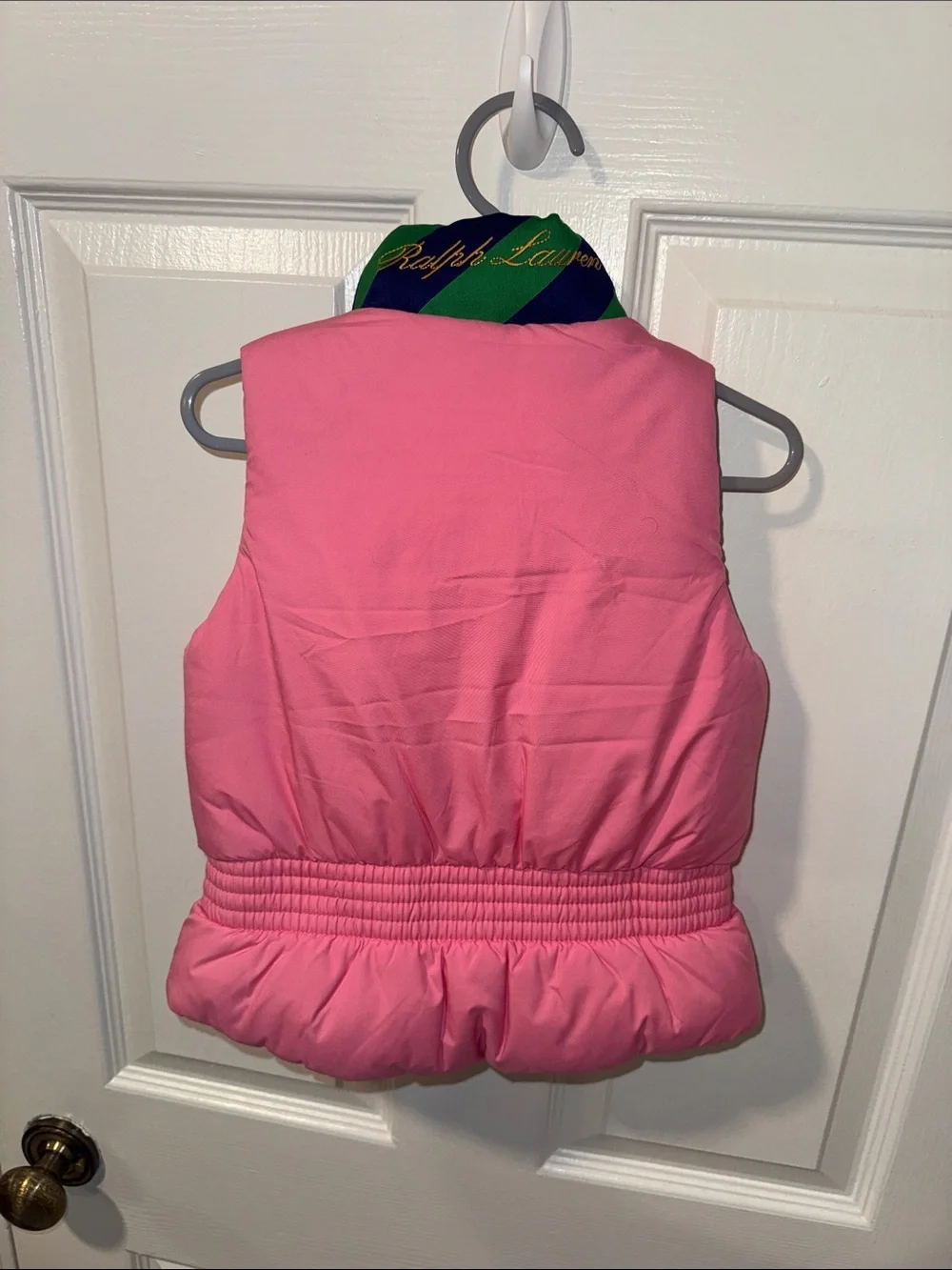 Ralph Lauren Pink Puffer Vest reversible Size 2t
